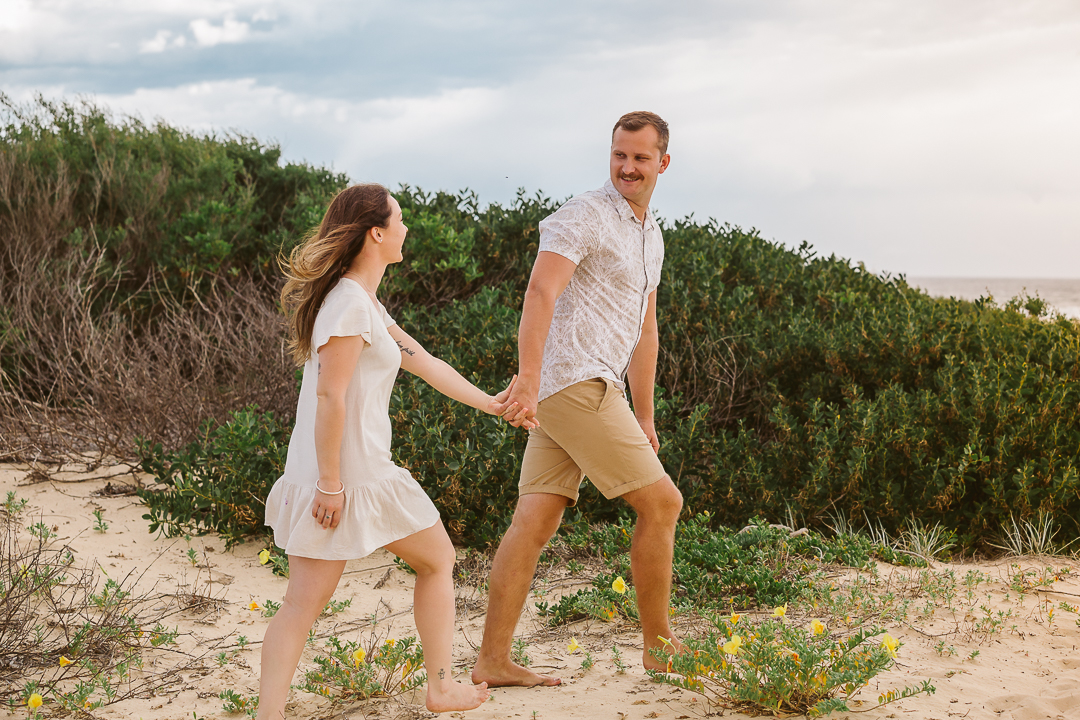 Ameila-and-James-Engagement-Session-Redhead-Beach-87
