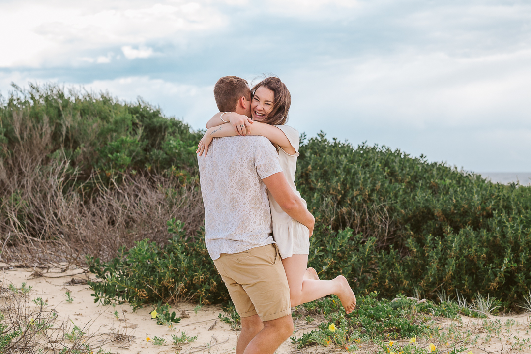 Ameila-and-James-Engagement-Session-Redhead-Beach-97
